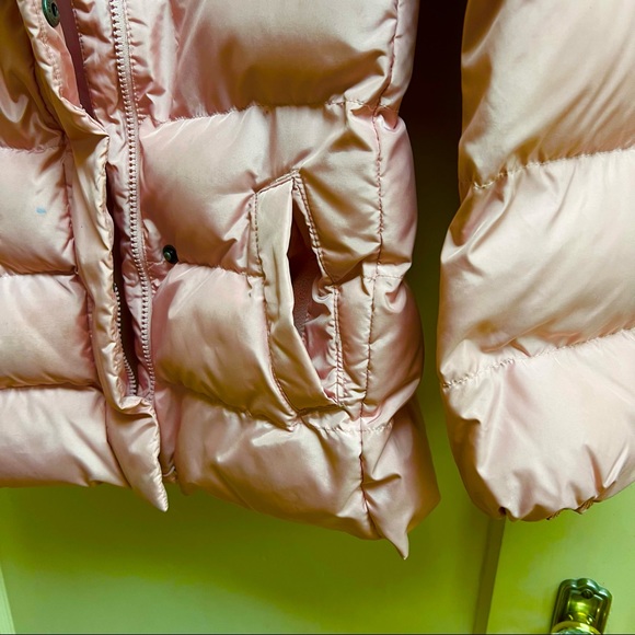Gap Kids Girls Size 8 Pink Hooded Puffer Jacket w/ Polartec Insulation - Picture 6 of 11